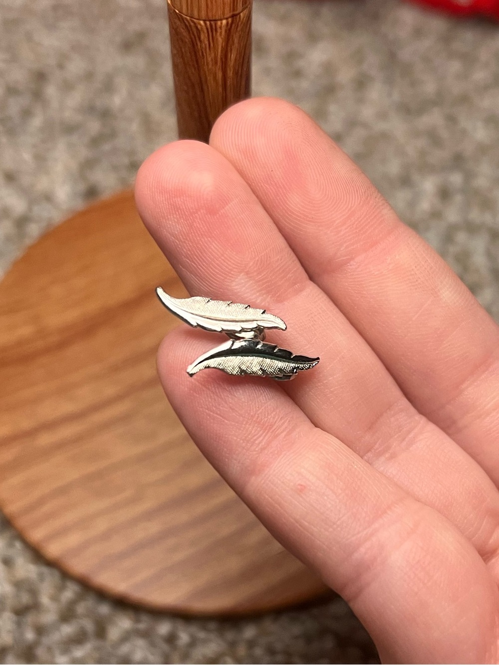 Silver Leaf Motif Stud Earrings - Minimal Chic